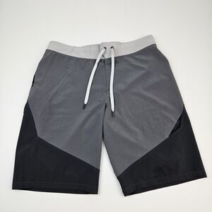 Hylete Shorts Men's Large Gray flex-knit Performance Stretch Workout Training‎